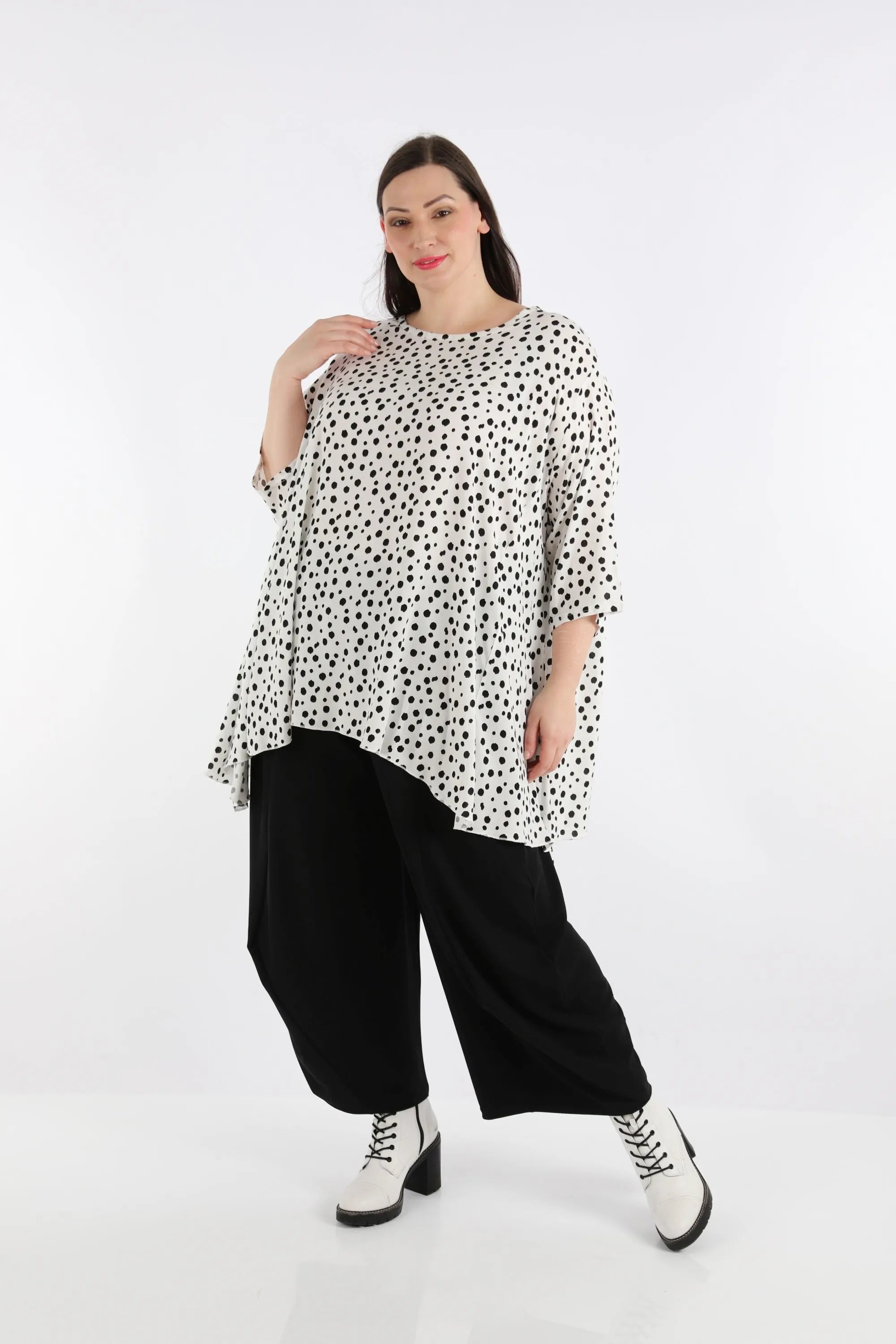 A-Form Shirt von AKH Fashion aus Viskose, ausgefallene, zeitlose Lagenlook Mode