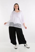  AKH Fashion Bigshirt in kastiger Form, aus Viskose, 1274.06921, Weiß, Schick, Modern, Bequem