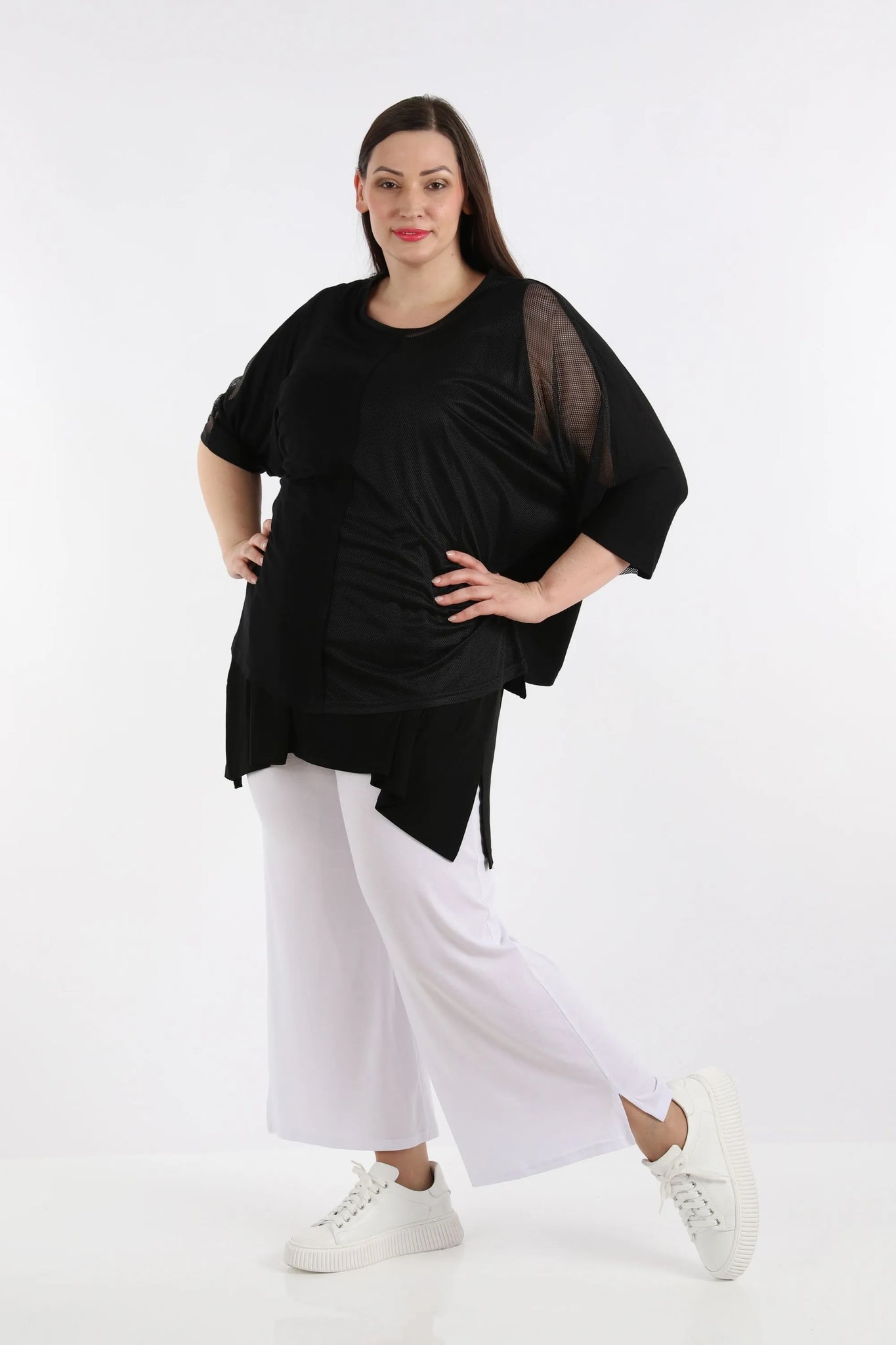  Bigshirt von AKH Fashion aus Viskose in kastiger Form, 1274.06922, Schwarz, Schick, Modern