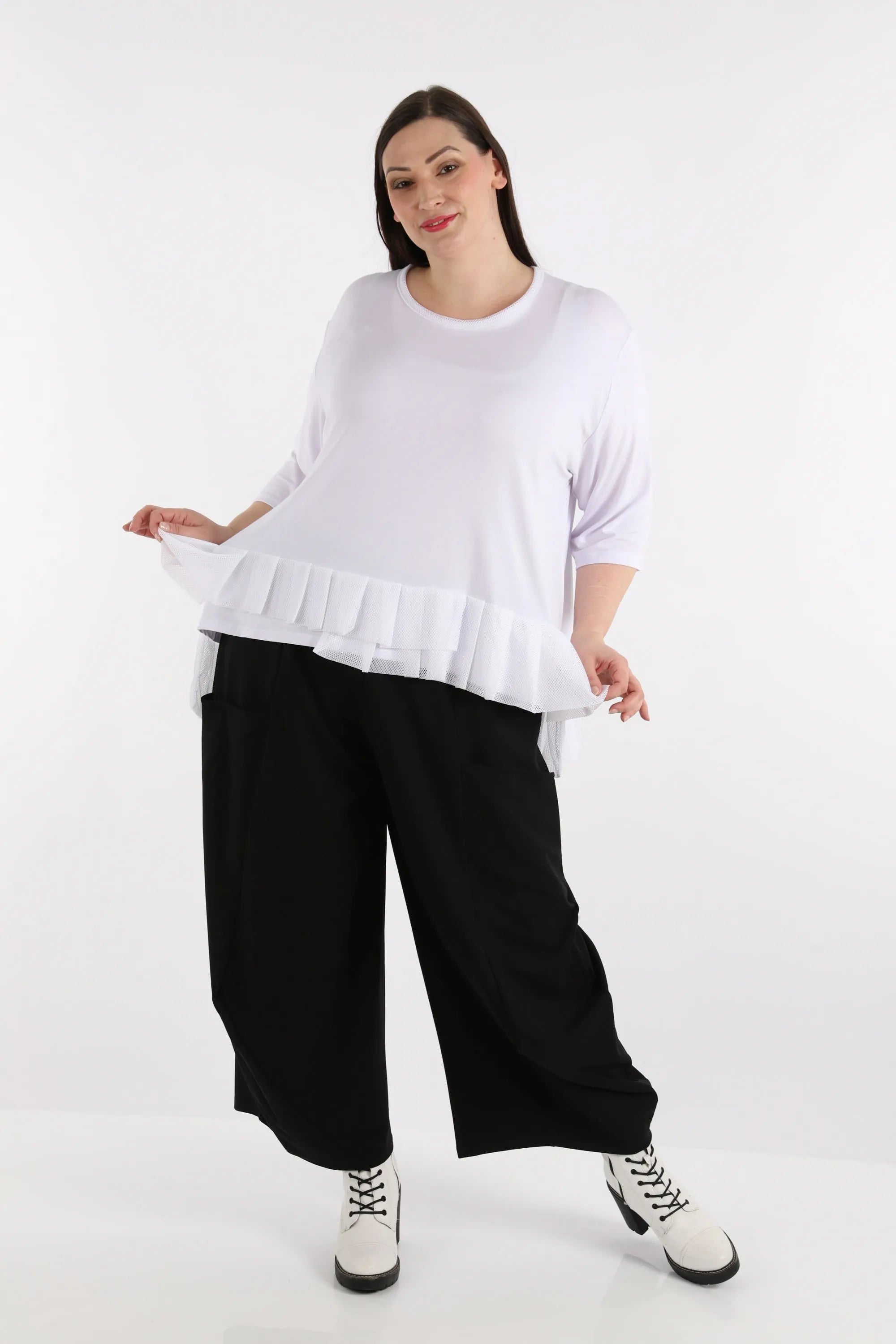  A-Form Shirt von AKH Fashion aus Viskose, 1274.06923, Weiß, Schick, Modern, Bequem
