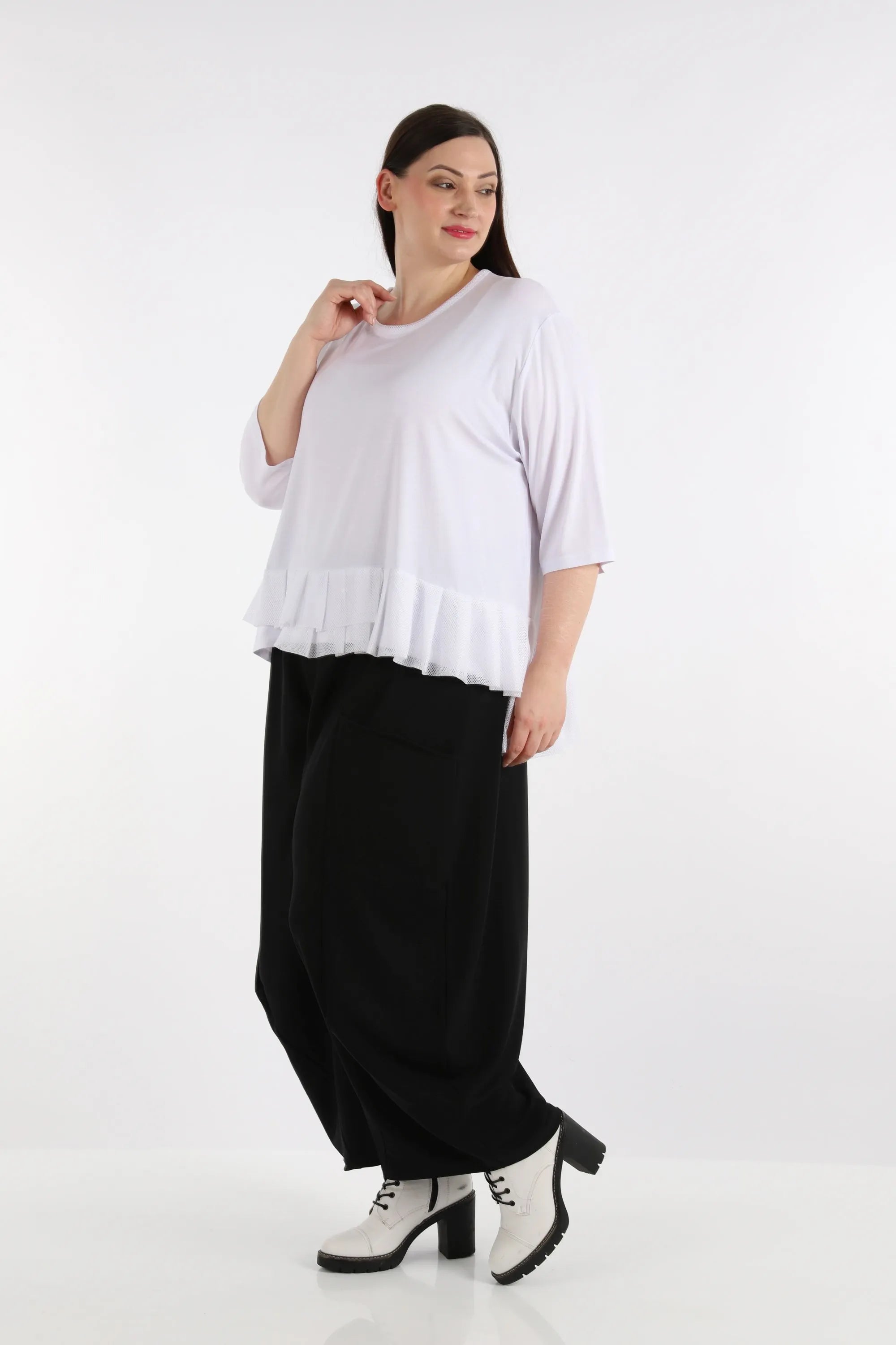  A-Form Shirt von AKH Fashion aus Viskose, 1274.06923, Weiß, Schick, Modern, Bequem