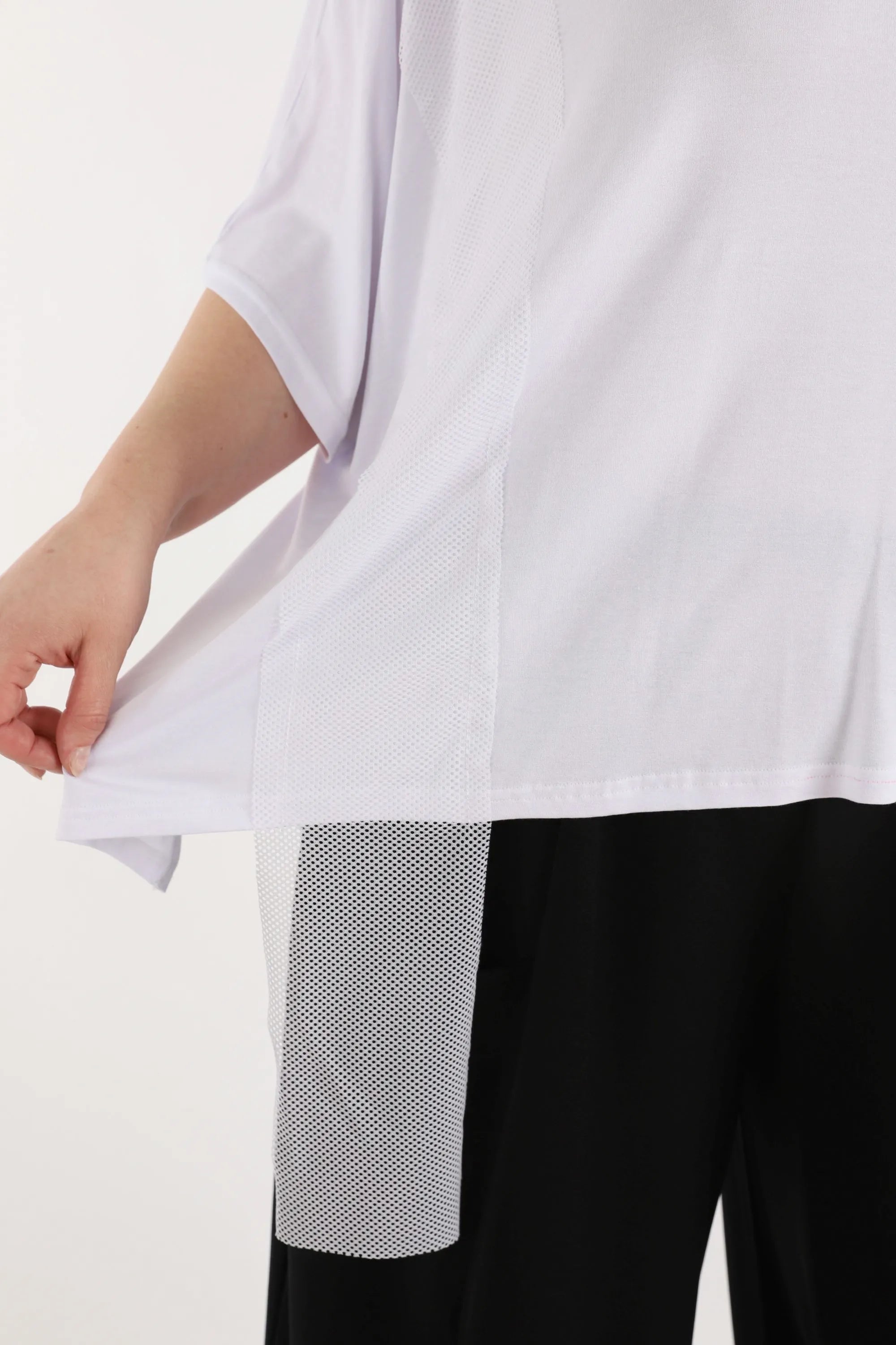  AKH Fashion Bigshirt in kastiger Form, aus Viskose, 1274.06924, Weiß, Schick, Modern, Bequem