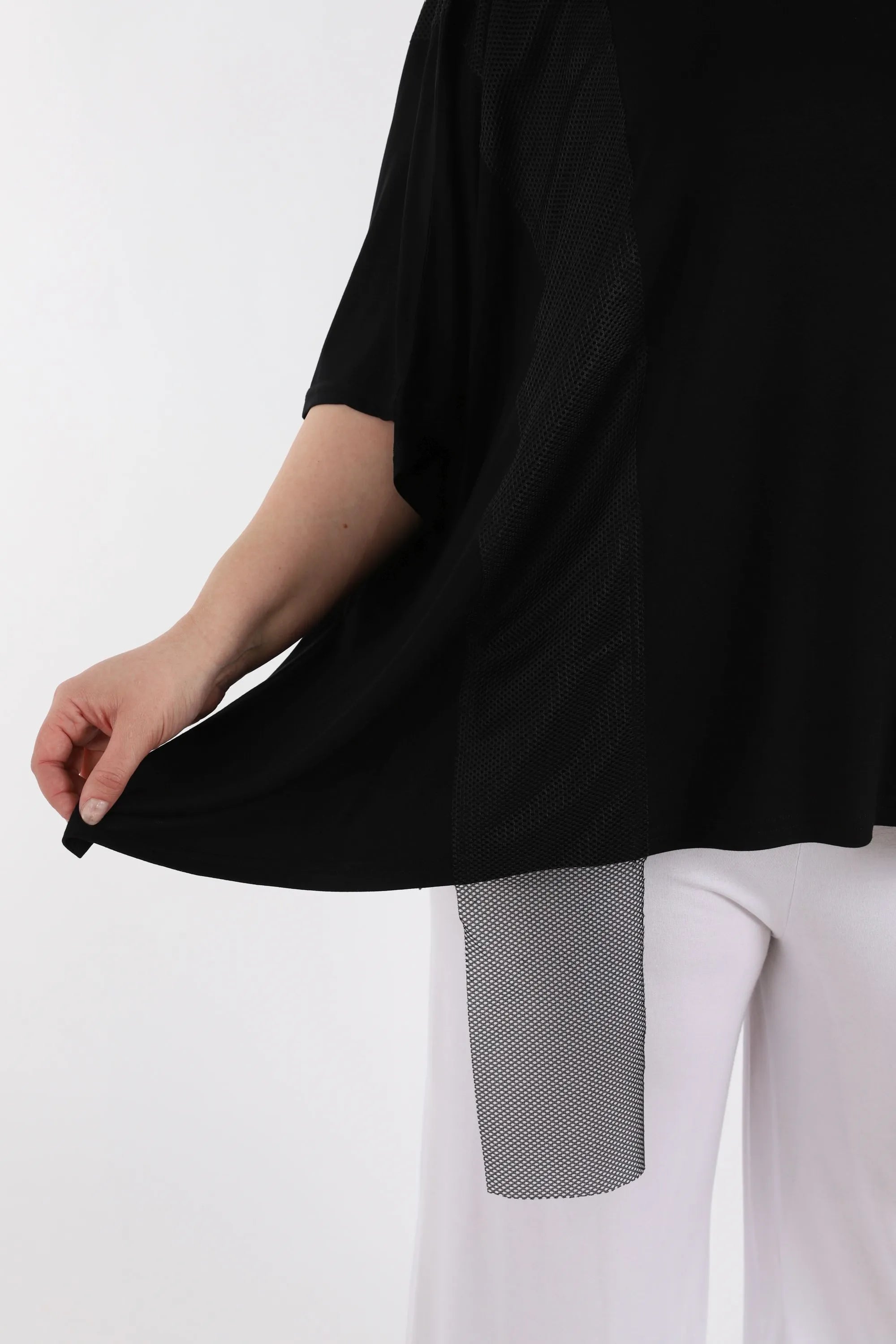  AKH Fashion Bigshirt in kastiger Form, aus Viskose, 1274.06924, Schwarz, Schick, Modern