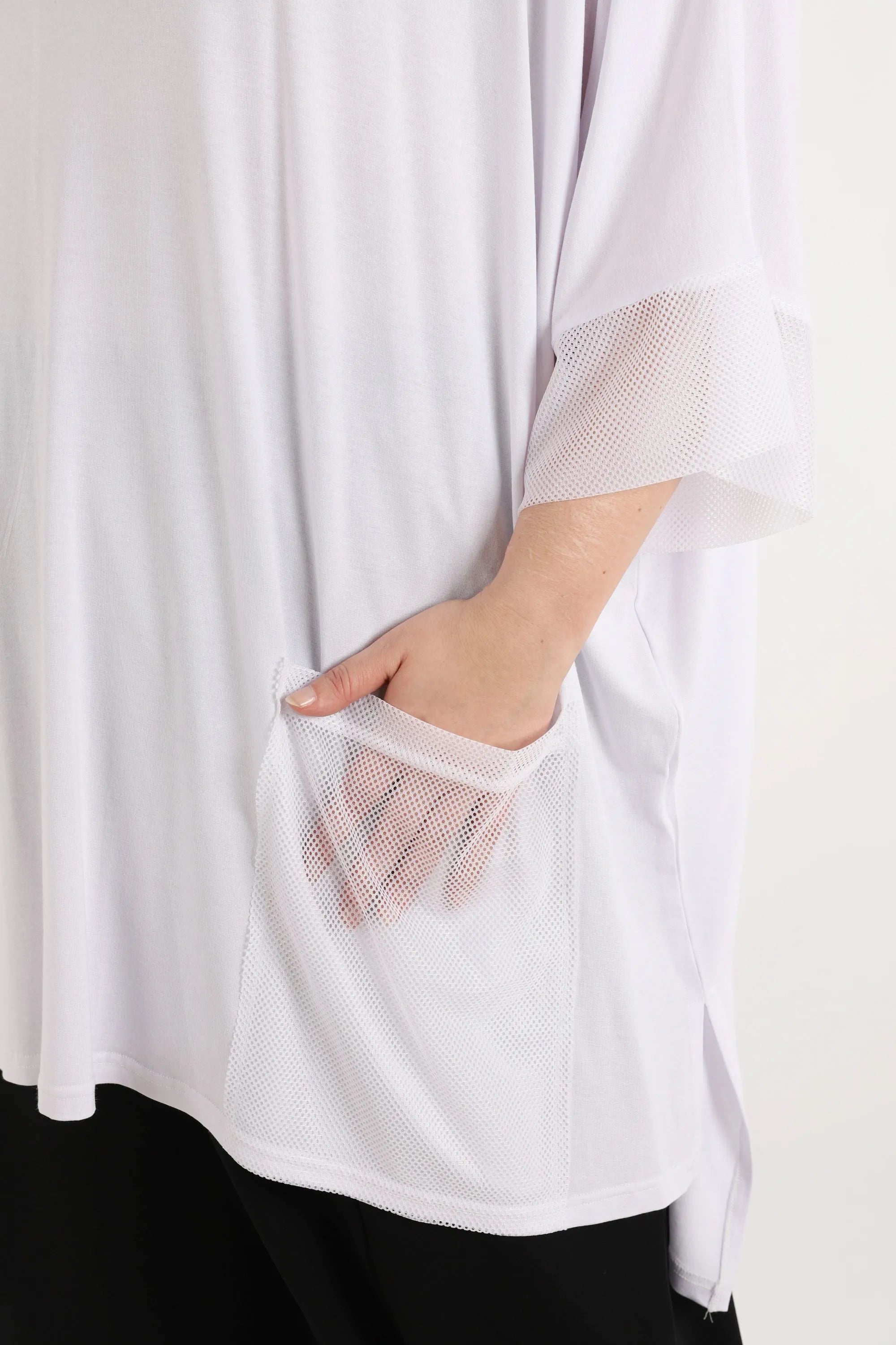  AKH Fashion Bigshirt in kastiger Form, aus Viskose, 1274.06925, Weiß, Schick, Modern, Bequem