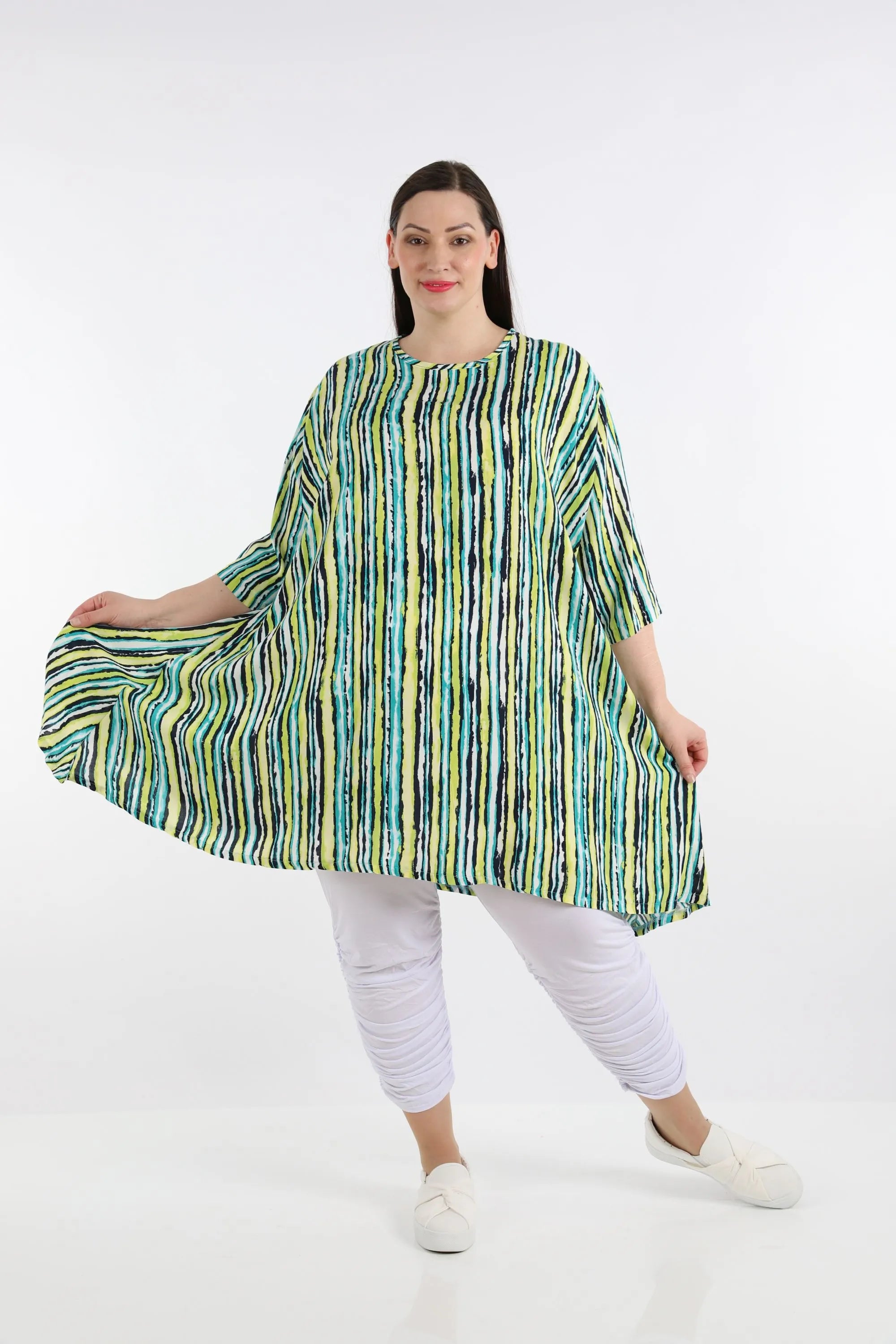 A-Form Shirt von AKH Fashion aus Viskose, ausgefallene, zeitlose Lagenlook Mode