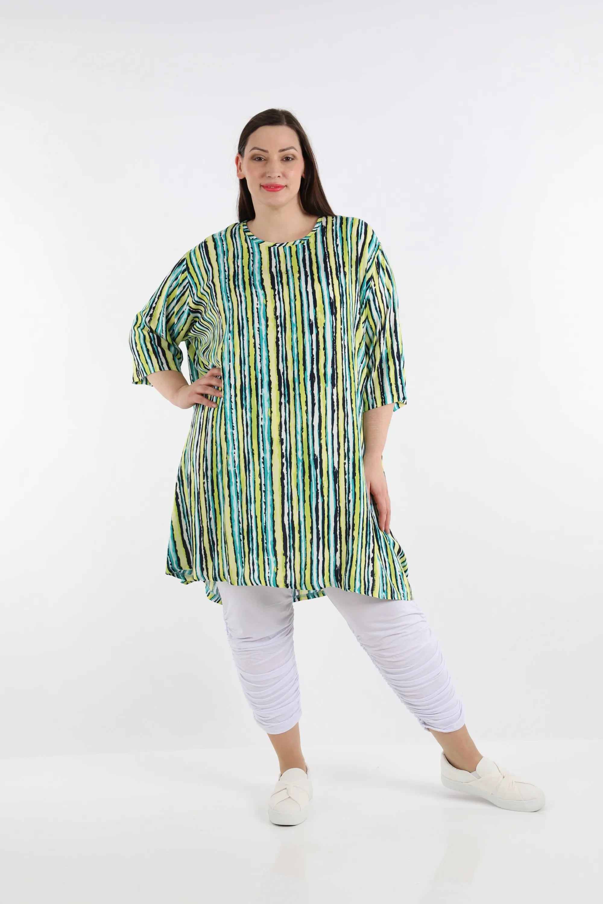 A-Form Shirt von AKH Fashion aus Viskose, ausgefallene, zeitlose Lagenlook Mode