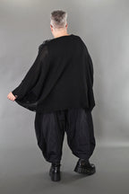 AKH Premium Bigshirt in kastiger Form, aus Baumwolle, P1002.2535, Schwarz, Ausgefallen