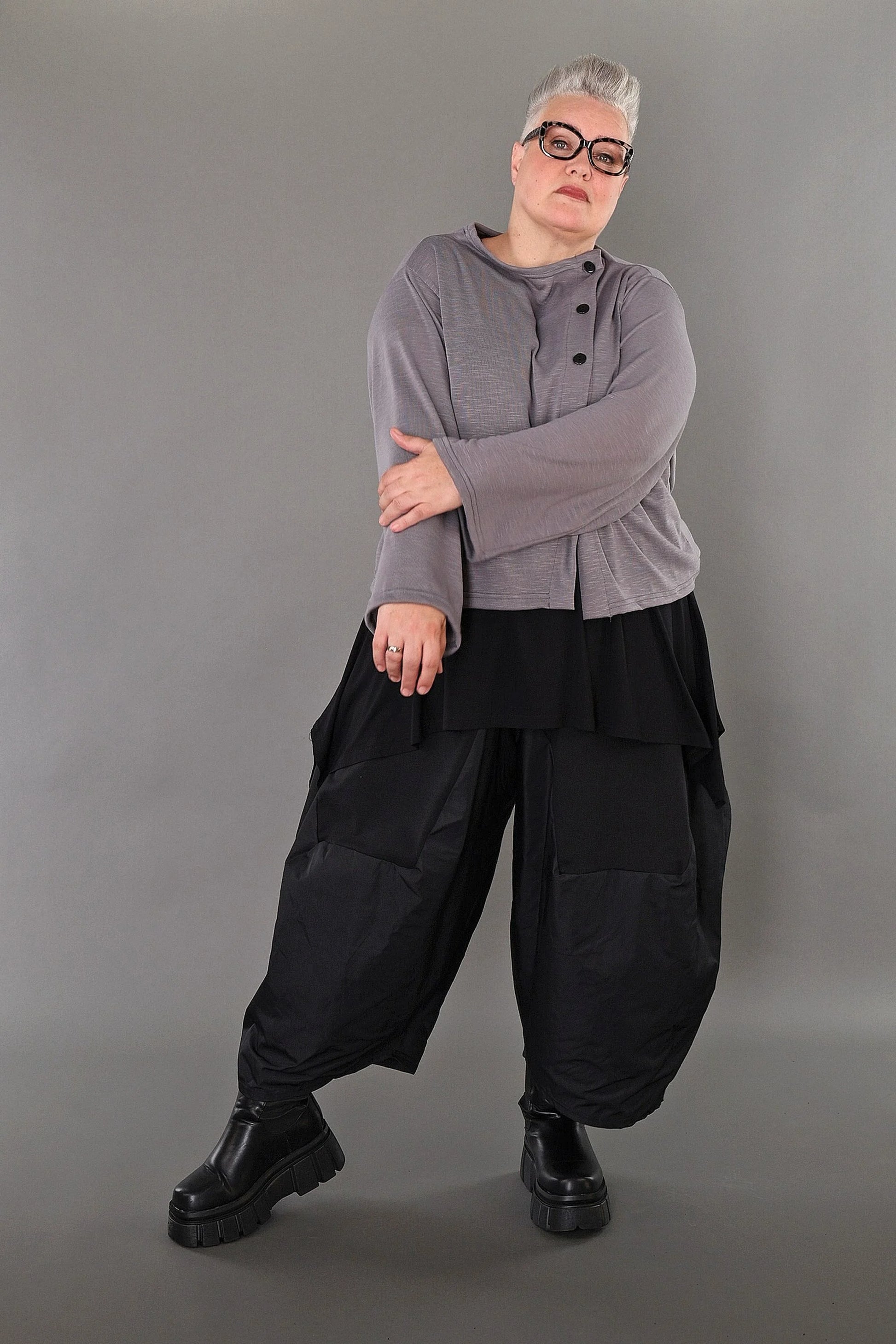  AKH Premium Jacke in gerader Form, aus Viskose, P1008.7006, Hellgrau, Ausgefallen, Zeitlos