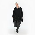 A-Form Bigshirt von AKH Premium aus Baumwolle, P1009.2542, Schwarz, Ausgefallen, Zeitlos