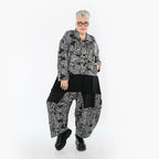  AKH Premium Jacke in gerundeter Form, aus Viskose, P1014.6910, Grau/Schwarz, Streifen