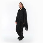 Zipfel Bluse von AKH Premium aus Polyester, P1017.7150, Schwarz, Streifen, Ausgefallen