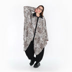  Zipfel Bluse von AKH Premium aus Polyester, P1018.7150, Ecru/Braun/Schwarz, Leopard