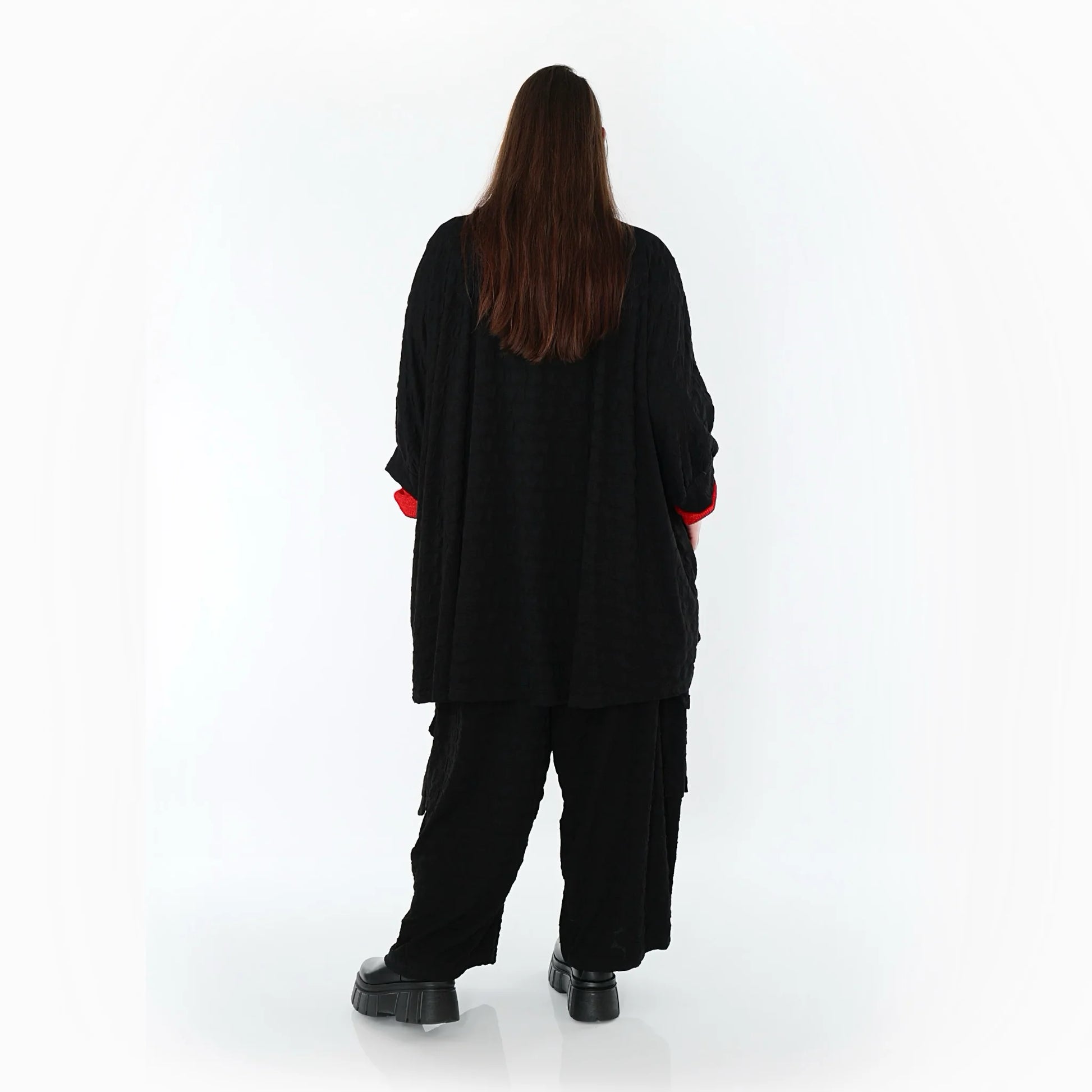  A-Form Bluse von AKH Premium aus Viskose, P1020.7116, Schwarz, Punkte, Ausgefallen, Schick