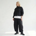 Damen Jacke Lagenlook Polyester Schwarz, kastiger Schnitt, Stehkragen, Oversize große Größen – AKH Premium