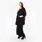  A-Form Jacke von AKH Fashion aus Viskose, 1233.00118, Schwarz, Schick, Modern, Bequem