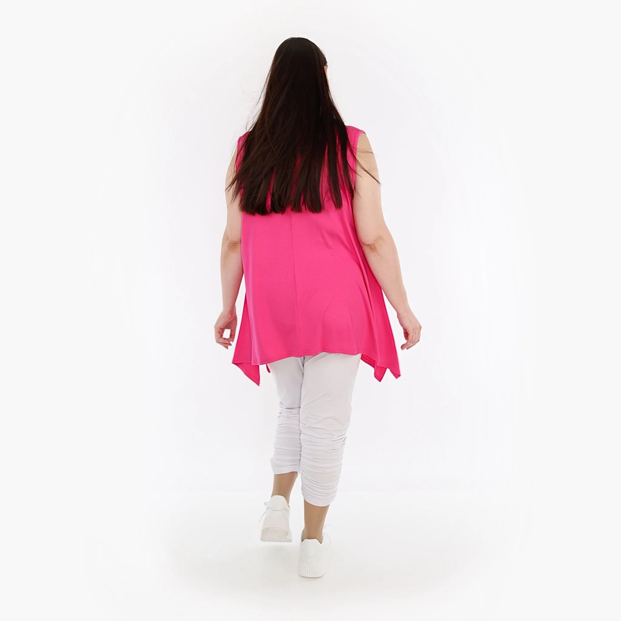  A-Form Top von AKH Fashion aus Viskose, 1233.03071, Fuchsia, Schick, Modern, Bequem
