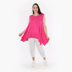  A-Form Top von AKH Fashion aus Viskose, 1233.03071, Fuchsia, Schick, Modern, Bequem