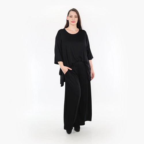 Hose von AKH Fashion aus Viskose in gerader Form, ausgefallene Lagenlook Mode