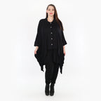  Zipfel Jacke von AKH Fashion aus Viskose, 1233.06991, Schwarz, Schick, Modern, Bequem