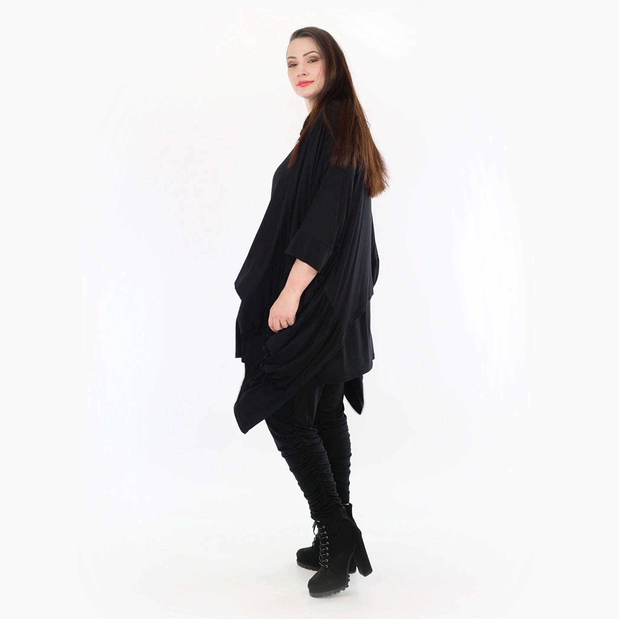  Zipfel Jacke von AKH Fashion aus Viskose, 1233.06991, Schwarz, Schick, Modern, Bequem