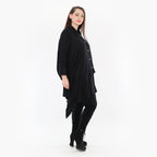  Zipfel Jacke von AKH Fashion aus Viskose, 1233.06991, Schwarz, Schick, Modern, Bequem