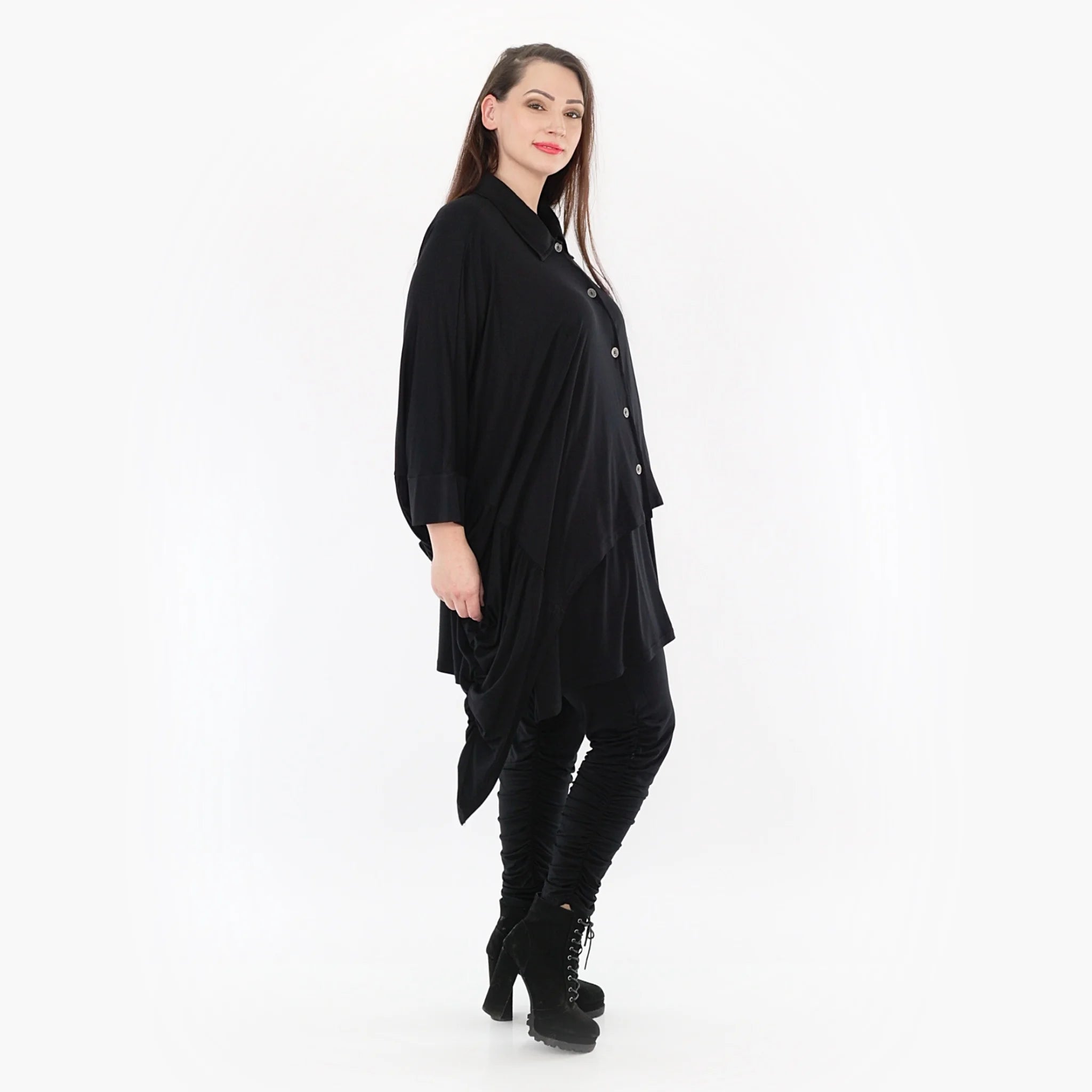  Zipfel Jacke von AKH Fashion aus Viskose, 1233.06991, Schwarz, Schick, Modern, Bequem
