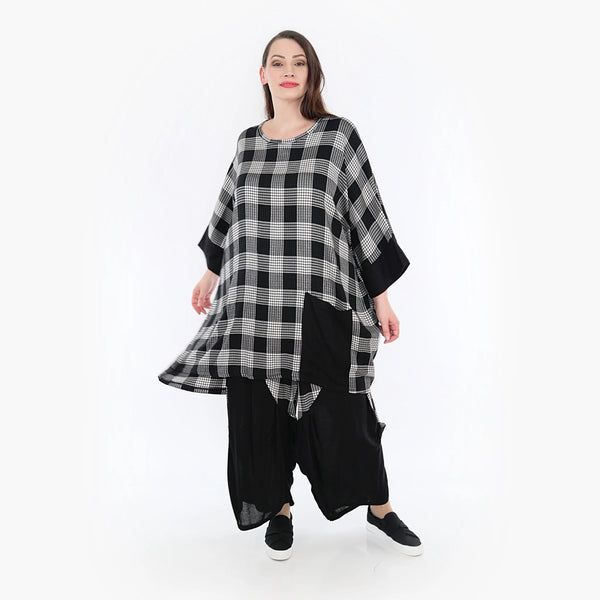 Shirt von AKH Fashion aus Viskose in kastiger Form, ausgefallene Lagenlook Mode