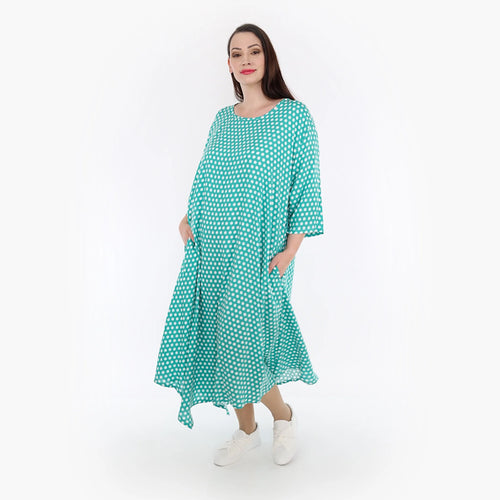  A-Form Kleid von AKH Fashion aus Viskose, 1273.01927, Mint-Weiß, Schick, Modern, Bequem