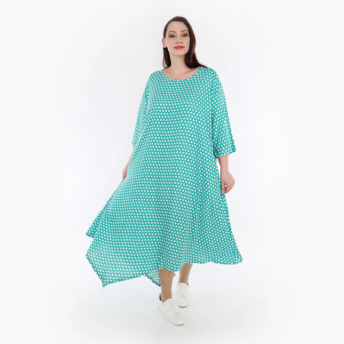  A-Form Kleid von AKH Fashion aus Viskose, 1273.01927, Mint-Weiß, Schick, Modern, Bequem