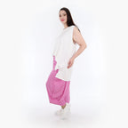  Ballonhose von AKH Fashion aus Viskose, 1273.08069, Pink-Weiß, Schick, Modern, Bequem