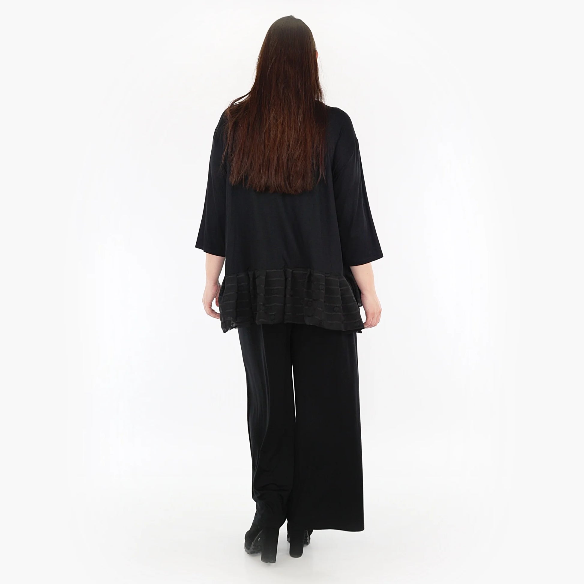  A-Form Shirt von AKH Fashion aus Materialmix, 1316.06923, Schwarz, Streifen, Ausgefallen