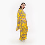  A-Form Jacke von AKH Fashion aus Viskose, 1317.06935, Gelb-Fliedergrau, Grafik, Schick