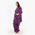  A-Form Jacke von AKH Fashion aus Viskose, 1317.06935, Marine-Fuchsia, Grafik, Schick