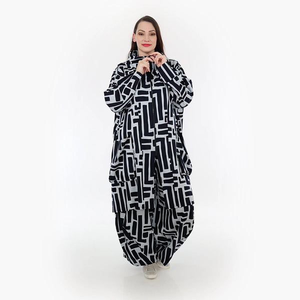 Mantel von AKH Fashion aus Viskose in Vokuhila-Form, ausgefallene Lagenlook Mode