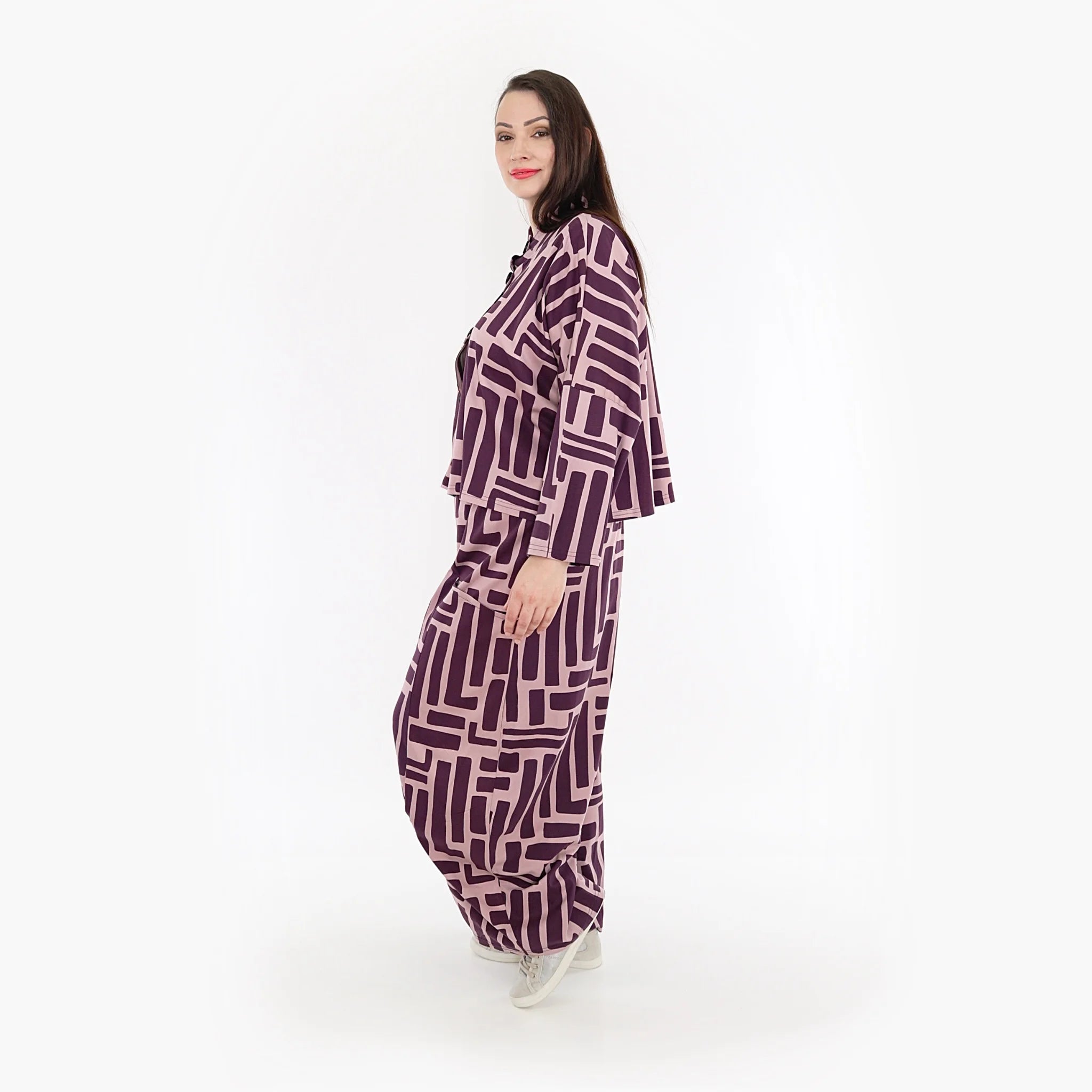  AKH Fashion Jacke in kastiger Form, aus Viskose, 1318.06929, Beere-Rosa, Schick, Modern
