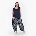  Ballonhose von AKH Fashion aus Viskose, 1318.08069, Marine-Hellblau, Schick, Modern
