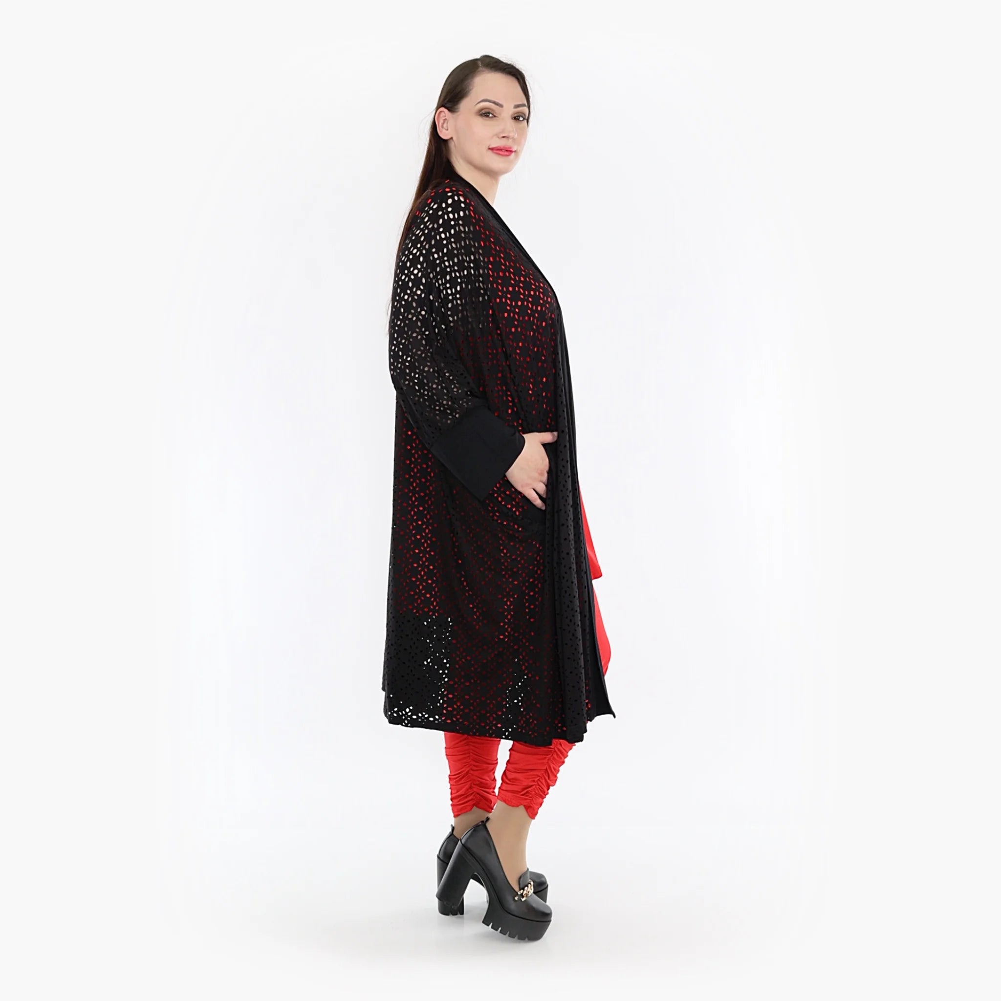 Jacke von AKH Fashion aus Viskose in gerader Form, ausgefallene Lagenlook Mode