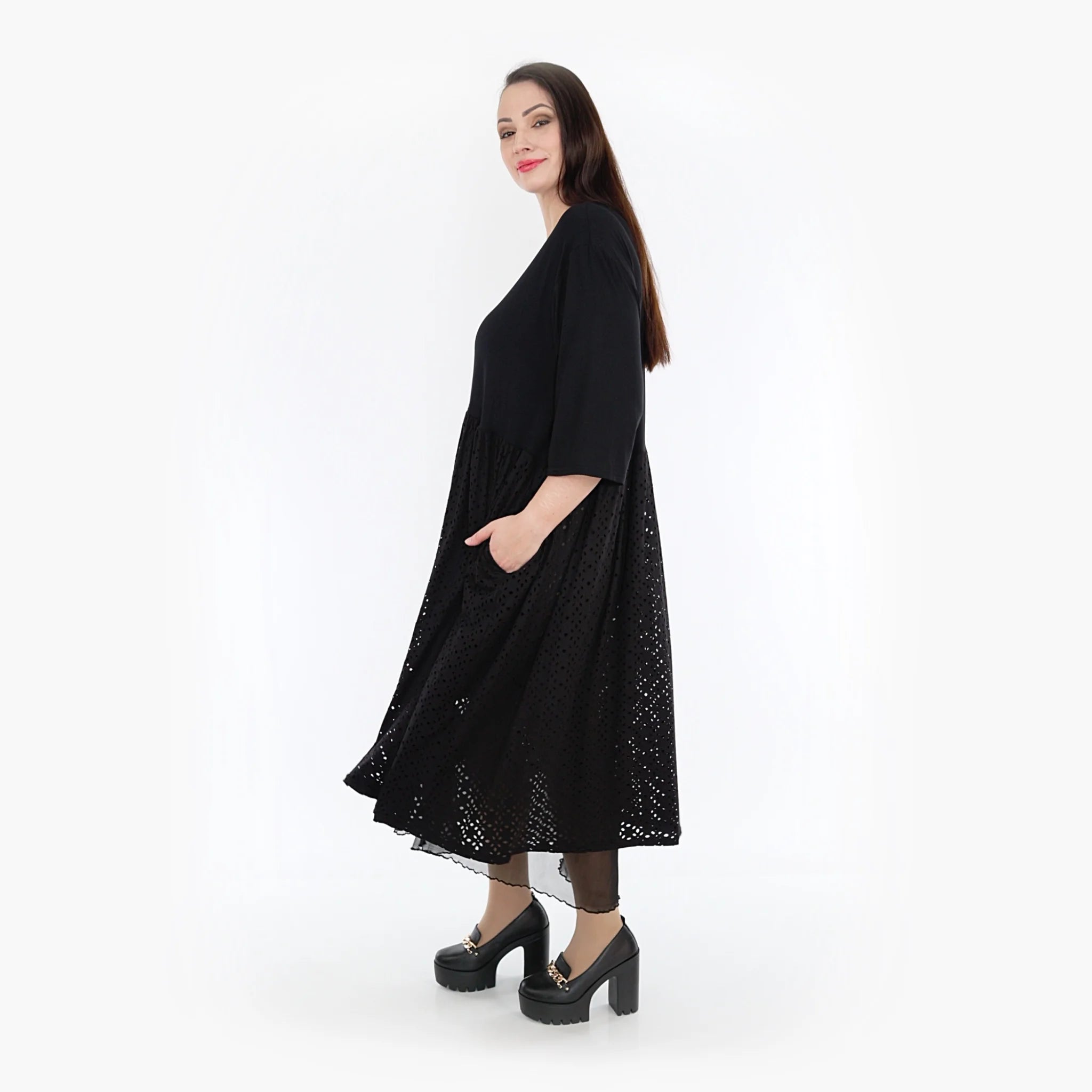  Ballonkleid von AKH Fashion aus Viskose, 1322.06948, Schwarz, Schick, Modern, Bequem