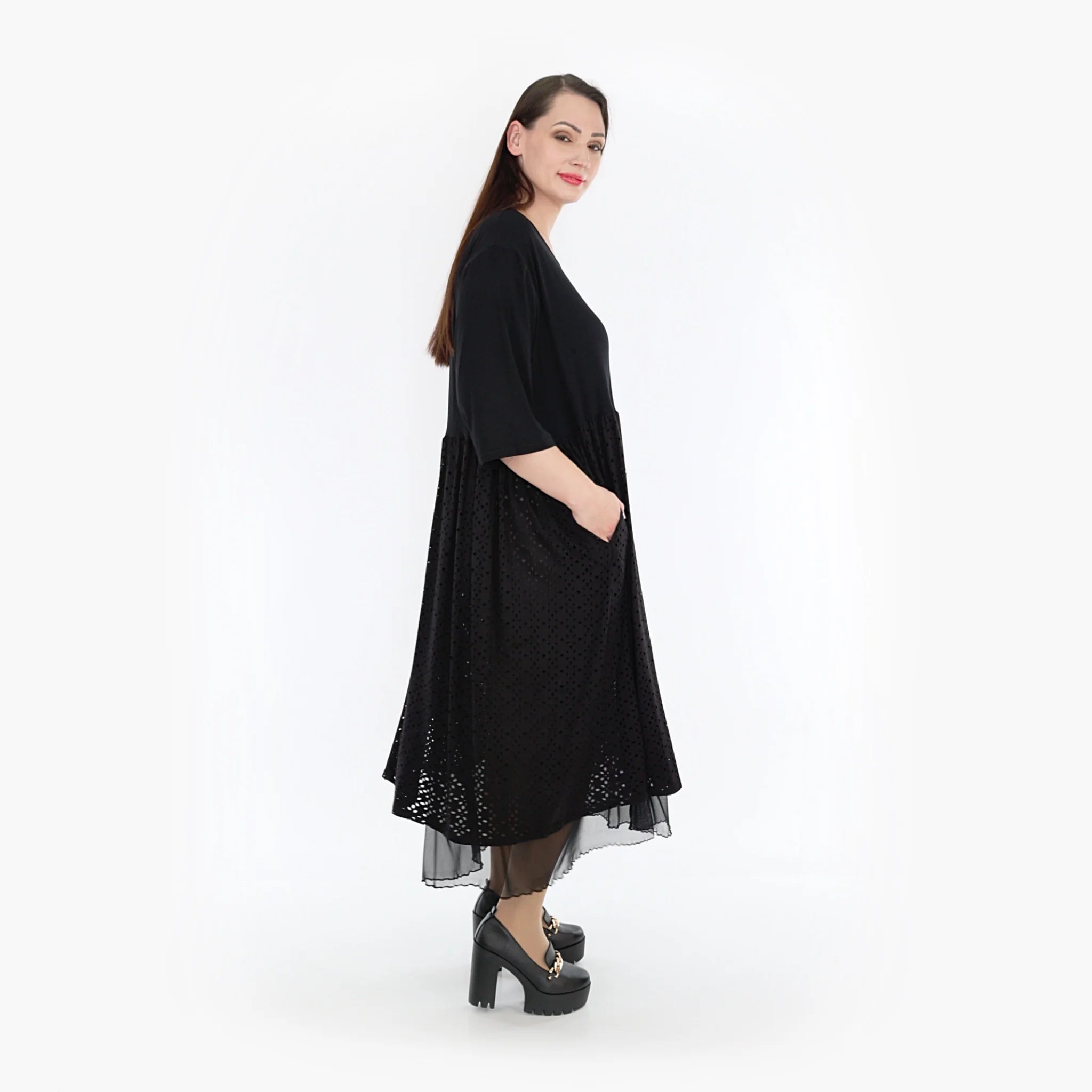  Ballonkleid von AKH Fashion aus Viskose, 1322.06948, Schwarz, Schick, Modern, Bequem