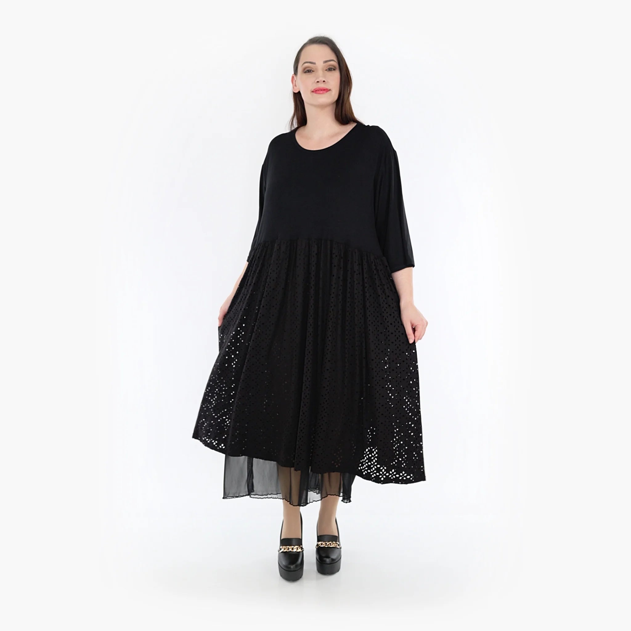  Ballonkleid von AKH Fashion aus Viskose, 1322.06948, Schwarz, Schick, Modern, Bequem