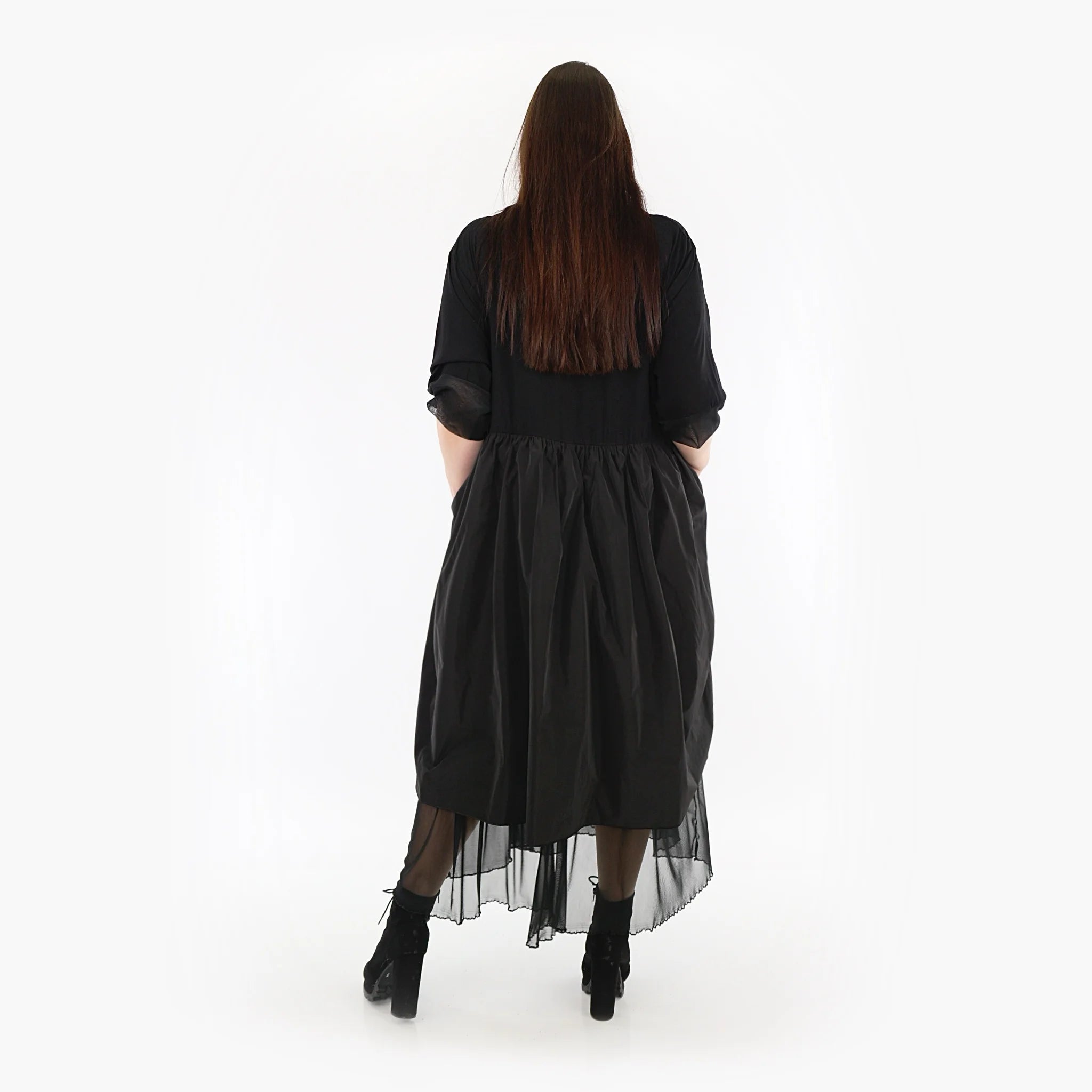  Ballonkleid von AKH Fashion aus Baumwolle, 1326.06967, Schwarz, Schick, Modern, Bequem