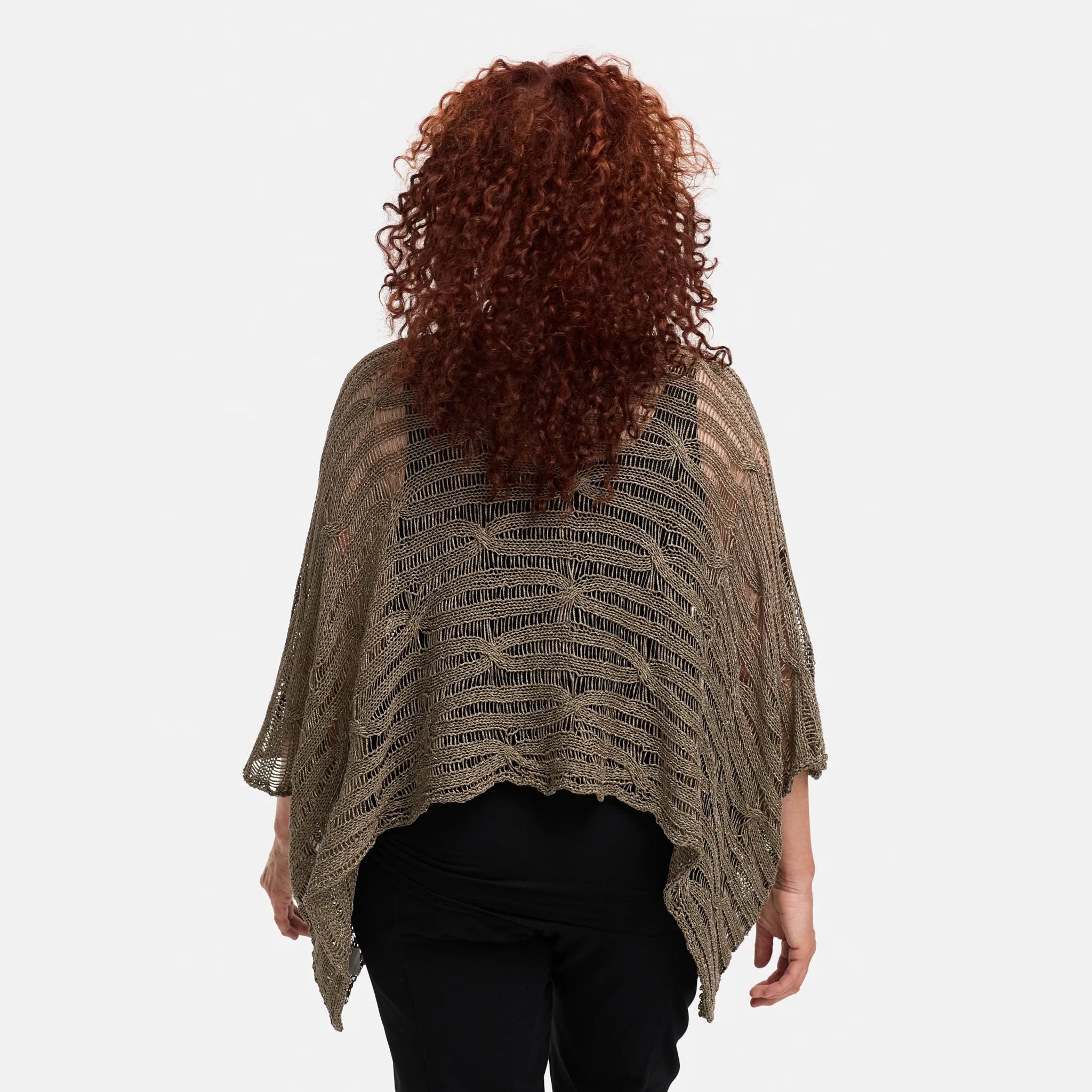  Amandine Pullover in kastiger Form, aus Baumwolle, A2805, Taupe, Schick, Modern, Bequem