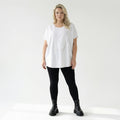 Oversized Shirt von Divas Planet aus Baumwolle, DP10148, Weiß, Schick, Modern, Bequem