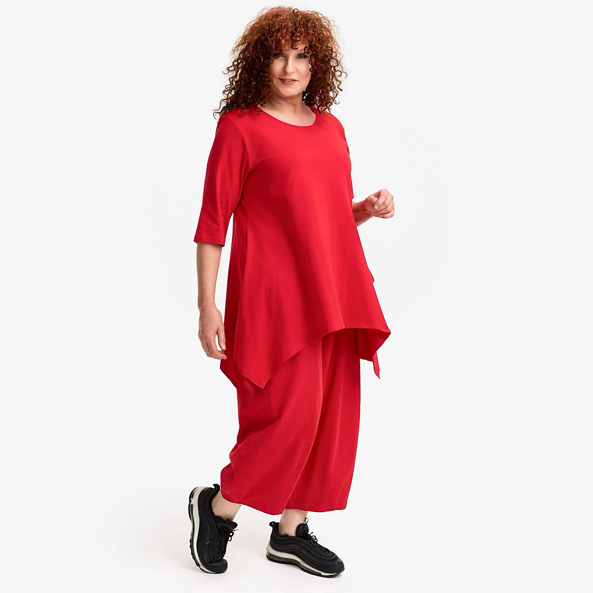  A-Form Shirt von Do Your Best aus Viskose, D904, Rot, Schick, Modern, Bequem, Schick