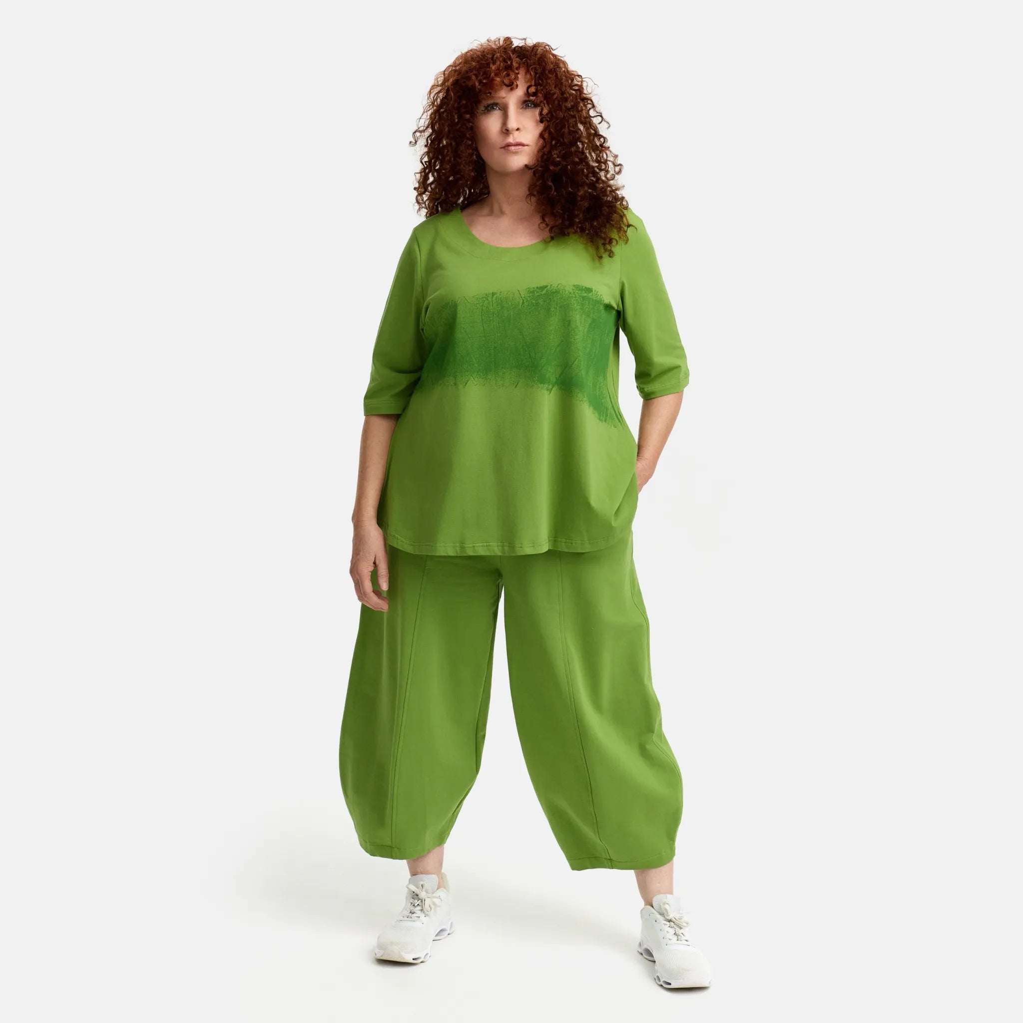  Ballonhose von Do Your Best aus Baumwolle, D912, Grün, Schick, Modern, Bequem, Schick