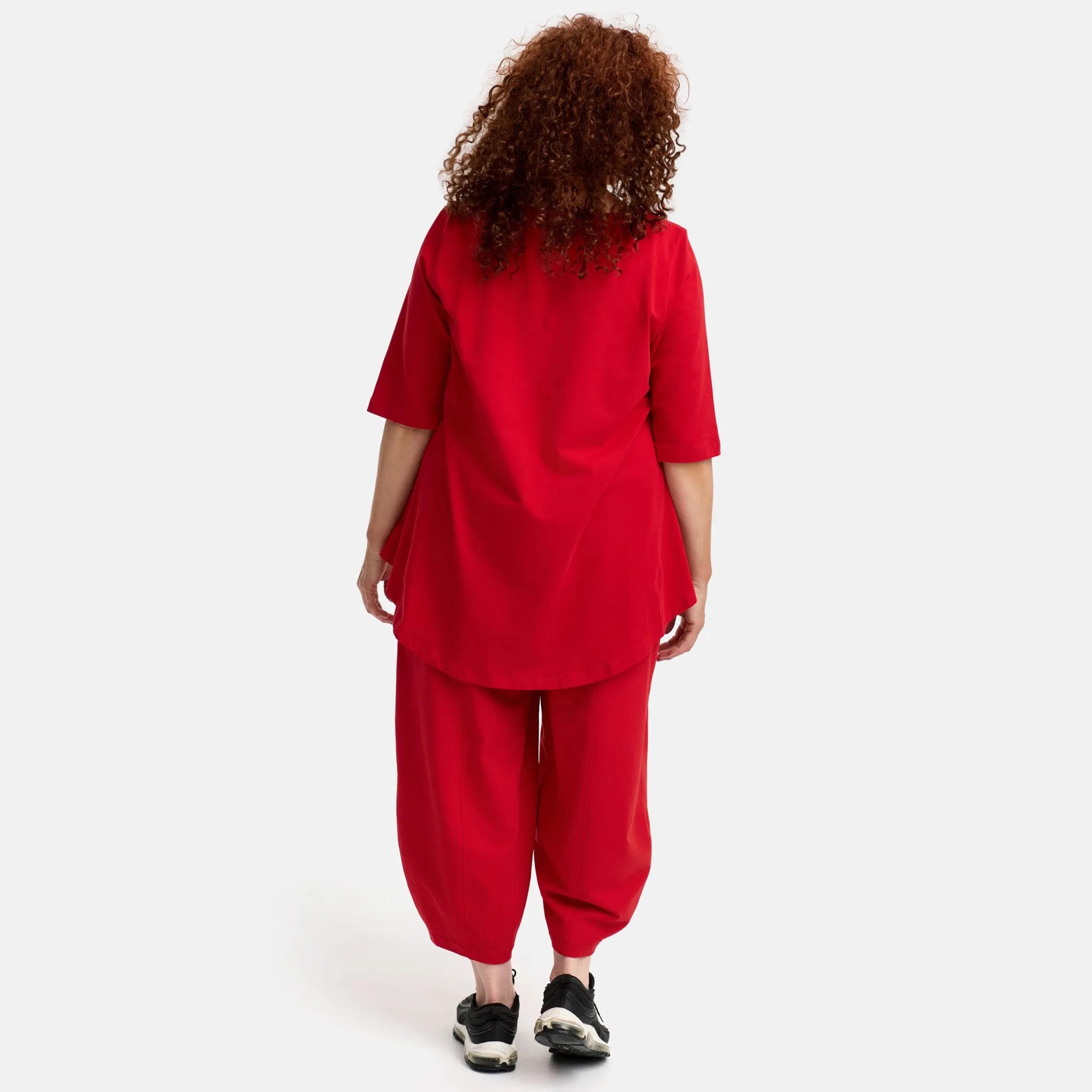  A-Form Shirt von Do Your Best aus Baumwolle, D916, Rot, Abstrakt, Schick, Modern, Bequem