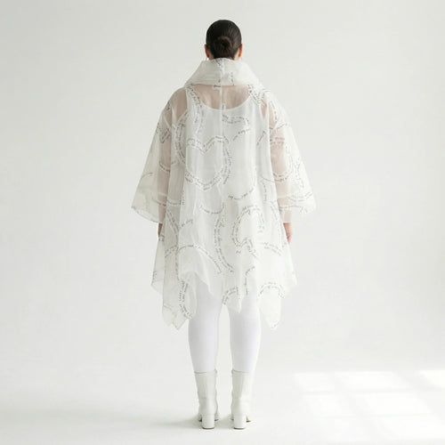 A-Form Mantel von H4 Fashion aus Polyamid, 8021, Ecru, Ausgefallen, Zeitlos, Schick