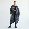 Mantel von H4 Fashion aus Baumwolle in gerader Form, ausgefallene Lagenlook Mode