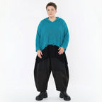 AKH Premium Bigshirt in kastiger Form, aus Baumwolle, P1032.2601, AquaBlau, Ausgefallen