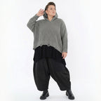 AKH Premium Bigshirt in kastiger Form, aus Baumwolle, P1032.2601, Grau, Ausgefallen, Zeitlos